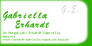 gabriella erhardt business card